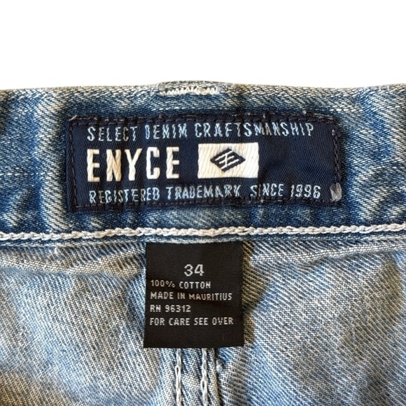 Vintage 90’s Y2K Enyse Baggy Jorts Jean Shorts Medium Blue Wash Fade Cotton 34 - Picture 2 of 11